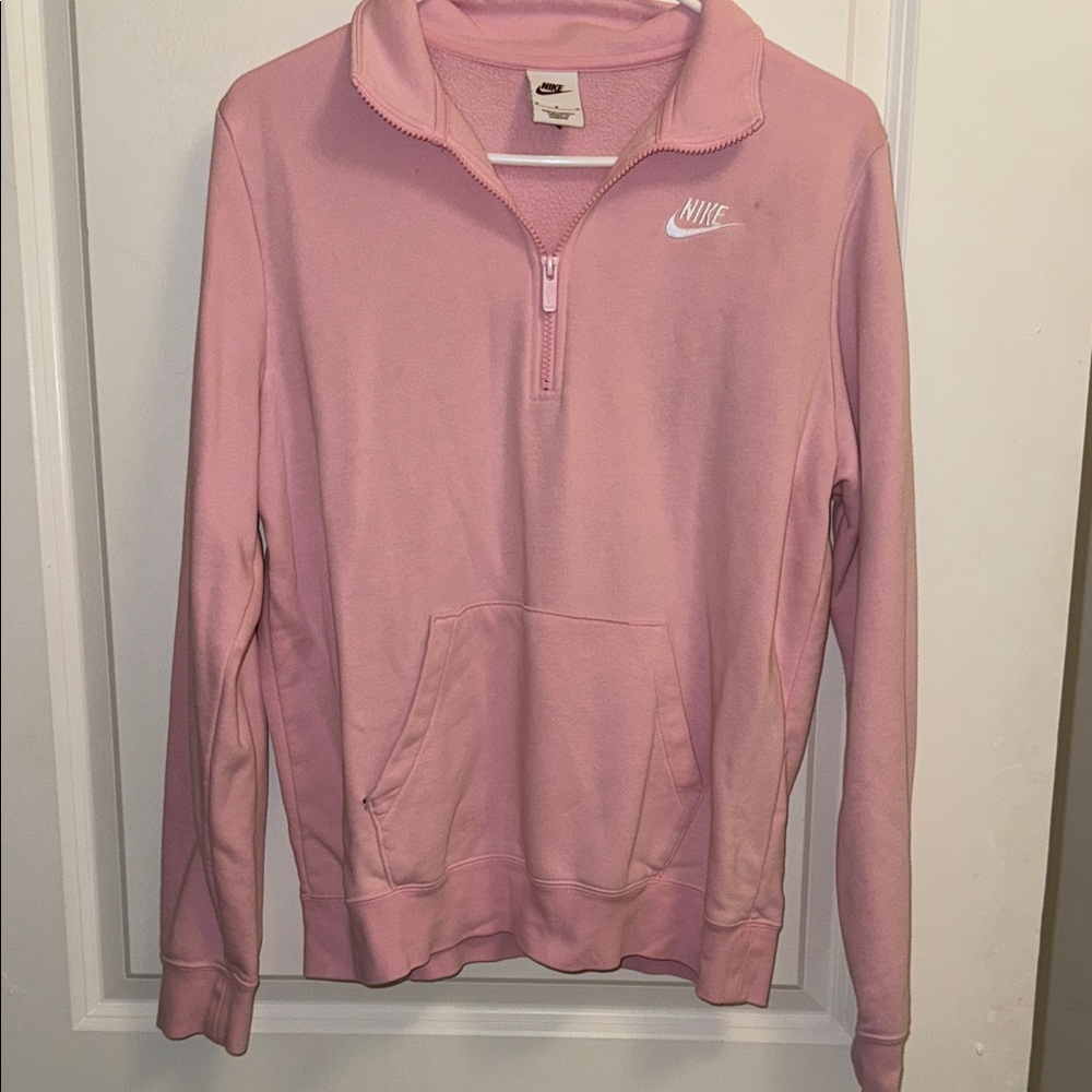 Nike Women's Pink Half-Zip Sweatshirt